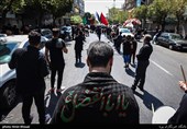 دسته های عزاداری روز تاسوعا در خیابان رودکی