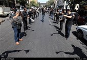 دسته های عزاداری روز تاسوعا در خیابان رودکی