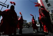 دسته های عزاداری روز تاسوعا در خیابان رودکی