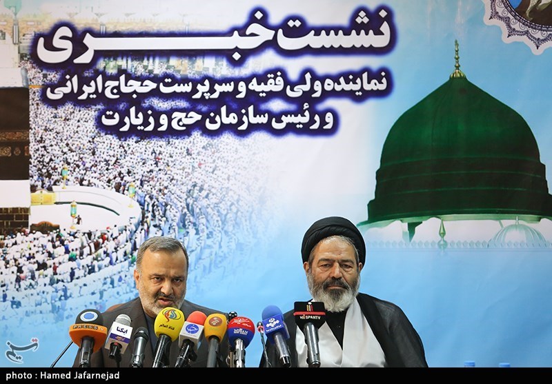حجت الاسلام سیدعبدالفتاح نواب نماینده ولی فقیه درامورحج و زیارت و علیرضا رشیدیان رییس سازمان حج و زیارت