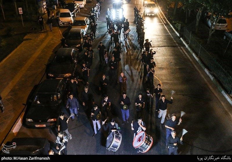 دسته عزاداری هیات چهارده معصوم  به مناسبت هفتم شهادت امام حسین(ع)