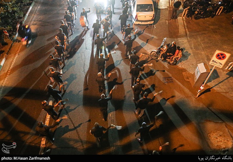 دسته عزاداری هیات چهارده معصوم  به مناسبت هفتم شهادت امام حسین(ع)