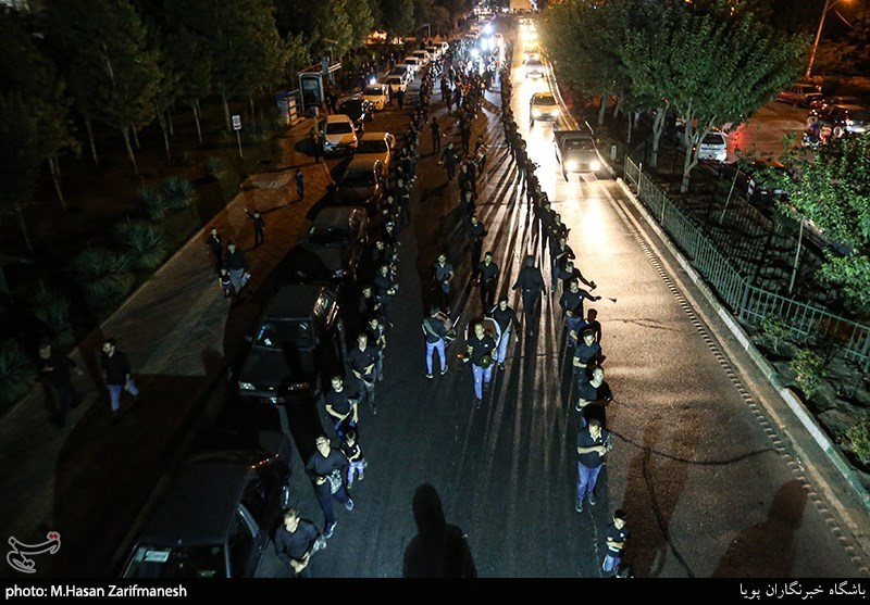 دسته عزاداری هیات چهارده معصوم  به مناسبت هفتم شهادت امام حسین(ع)