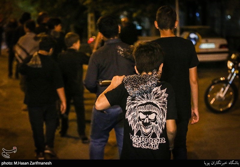 دسته عزاداری هیات چهارده معصوم  به مناسبت هفتم شهادت امام حسین(ع)