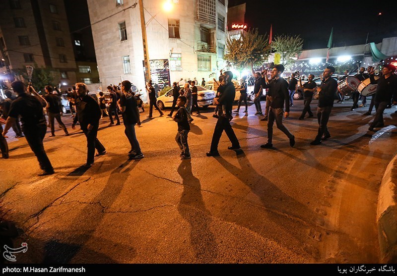 دسته عزاداری هیات چهارده معصوم  به مناسبت هفتم شهادت امام حسین(ع)