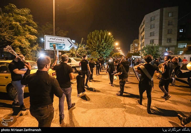 دسته عزاداری هیات چهارده معصوم  به مناسبت هفتم شهادت امام حسین(ع)