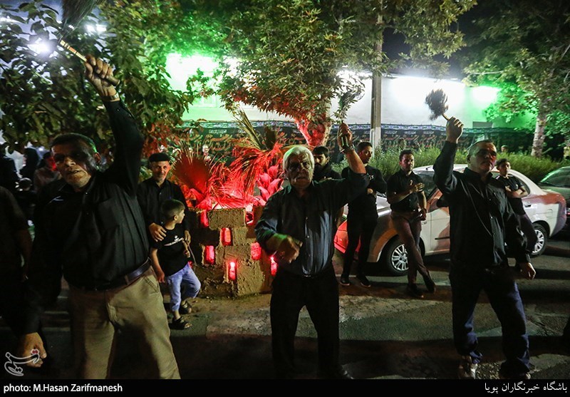 دسته عزاداری هیات چهارده معصوم  به مناسبت هفتم شهادت امام حسین(ع)