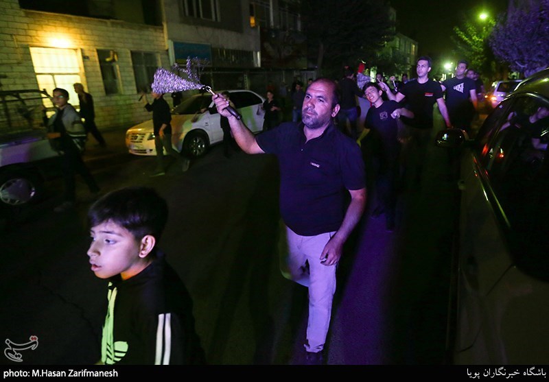 دسته عزاداری هیات چهارده معصوم  به مناسبت هفتم شهادت امام حسین(ع)