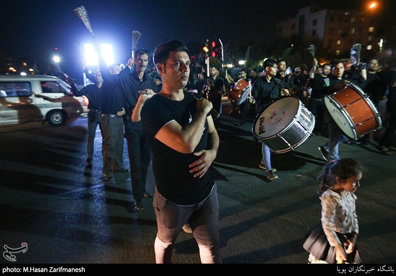 دسته عزاداری هیات چهارده معصوم  به مناسبت هفتم شهادت امام حسین(ع)