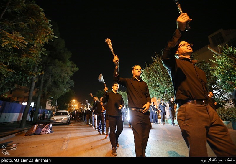 دسته عزاداری هیات چهارده معصوم  به مناسبت هفتم شهادت امام حسین(ع)