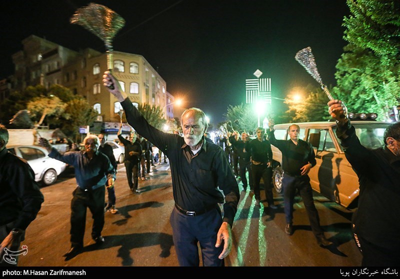 دسته عزاداری هیات چهارده معصوم  به مناسبت هفتم شهادت امام حسین(ع)