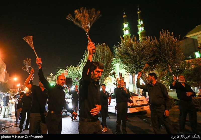 دسته عزاداری هیات چهارده معصوم  به مناسبت هفتم شهادت امام حسین(ع)