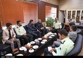 دیدار مجید قلی‌زاده مدیرعامل و جمعی از مدیران خبرگزاری تسنیم با سردار عباسعلی محمدیان فرمانده انتظامی استان البرز