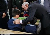 محسن حاجی میرزایی وزیر آموزش و پرورش در جشن شکوفه‌ها - دبستان تشیع نازی‌آباد