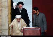 آیت الله احمد جنتی رئیس مجلس خبرگان رهبری  در هفتمین اجلاسیه دوره پنجم مجلس خبرگان رهبری