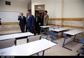 حضور محسن حاجی میرزایی وزیر آموزش و پرورش و هوشنگ بازوند استاندار استان کرمانشاه  در حاشیه مراسم افتتاح 72 مدرسه در مناطق زلزله زده کرمانشاه