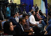 حضور خبرنگاران در نشست خبری حجت الاسلام حسن روحانی رئیس جمهور