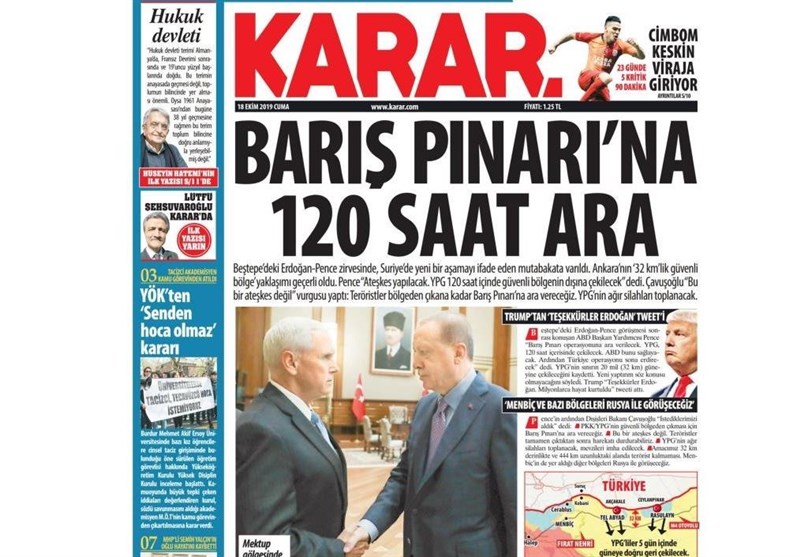 کشور ترکیه , آخرین تحولات سوریه ,