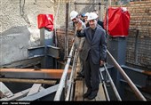 بازدید پرویز فتاح رئیس بنیاد مستضعفان از مراحل ساخت و پیشرفت ساختمان پلاسکو