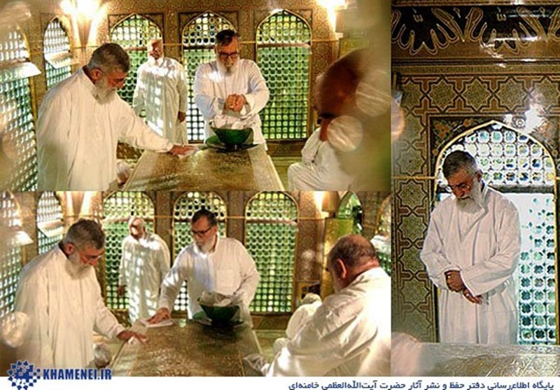 رهبر انقلاب در حرم امام رضا (ع)