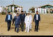  امیردریادارحسین خانزادی فرمانده نیروی دریایی ارتش  و فریدون همتی استاندارهرمزگان