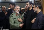 سردار محمد شیرازی رئیس دفتر نظامی فرمانده کل قوا در مراسم ختم سردار حاجی محمدزاده اولین مسئول دفتر سیاسی سپاه