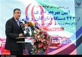 سخنرانی محمد اسلامی وزیر راه و شهرسازی در مراسم بهره‌برداری از ۲۴۳ دستگاه ناوگان ریلی ساخت ایران