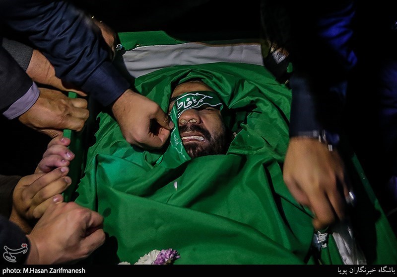 وداع با پیکر رزمنده مدافع حرم (محمدجعفر حسینی)