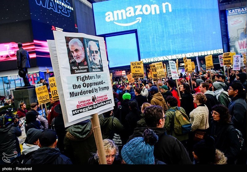 تظاهرات مردم آمریکا علیه سیاست های جنگ طلبانه ترامپ