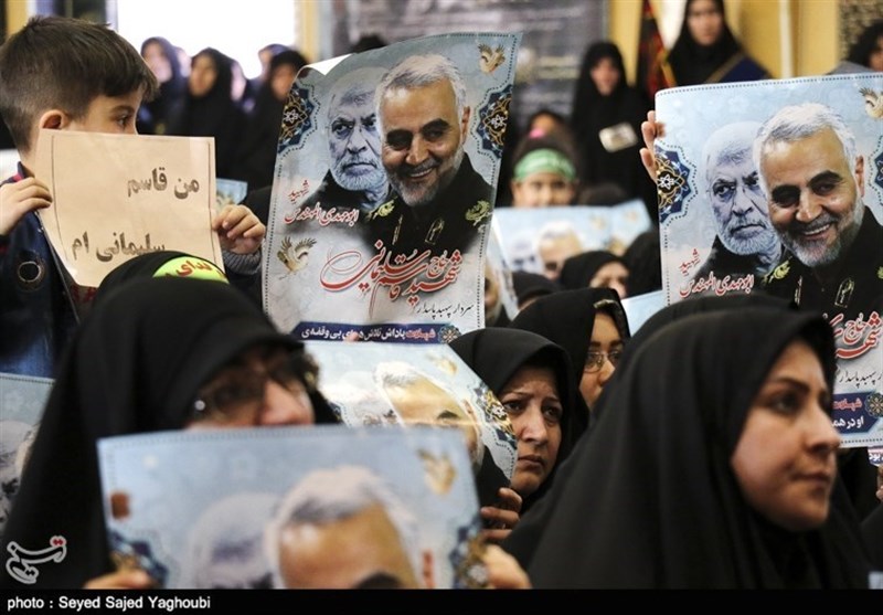 تجمع بانوان زینبی اردبیل در حمایت از مقاومت و انتقام از خون سردار شهید حاج قاسم سلیمانی