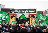 مراسم عزاداری شهادت حضرت زهرا(س) در میدان هفت تیر تهران