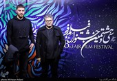 امیرحسین فتحی بازیگر و عباس امینی کارگردان فیلم‌ «کشتارگاه» درسومین روز سی‌وهشتمین جشنواره فیلم فجر در پردیس سینمایی چارسو