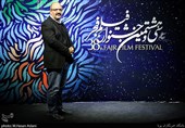 بهنام بهزادی کاگردان فیلم «من میترسم» در سومین روز سی‌وهشتمین جشنواره فیلم فجر در پردیس سینمایی چارسو