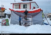برف در روستاهای کلاچای و رحیم آباد گیلان
