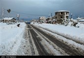 برف در روستاهای کلاچای و رحیم آباد گیلان