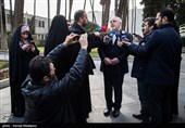 محمدجواد ظریف وزیر امور خارجه در جمع خبرنگاران