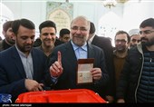 محمدباقر قالیباف پای صندوق رأی