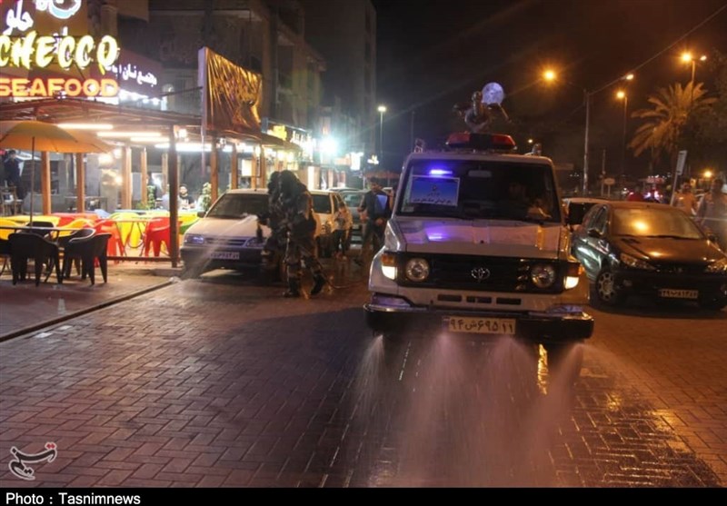 ضدعفونی شهر توسط ارتش بندر