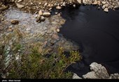 آلودگی نفتی در روستای پگین - خوزستان