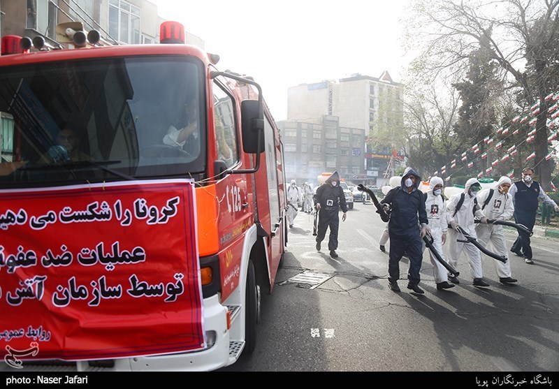 آتش‌نشانی , سازمان آتش‌نشانی تهران , ویروس کرونا , وزارت بهداشت , شهرداری تهران , معاونت خدمات شهری شهرداری تهران , 
