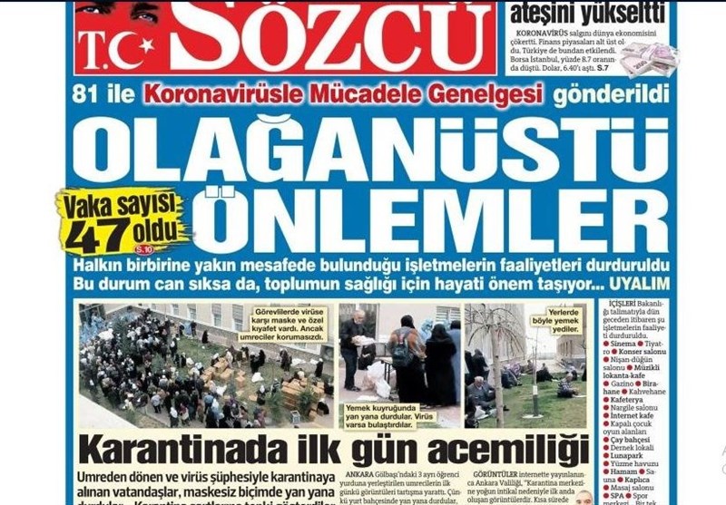 کشور ترکیه , ویروس کرونا , 