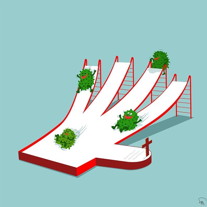 کاریکاتور , ویروس کرونا , هنرهای تجسمی , 