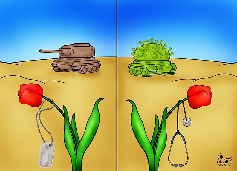 کاریکاتور , ویروس کرونا , هنرهای تجسمی , 