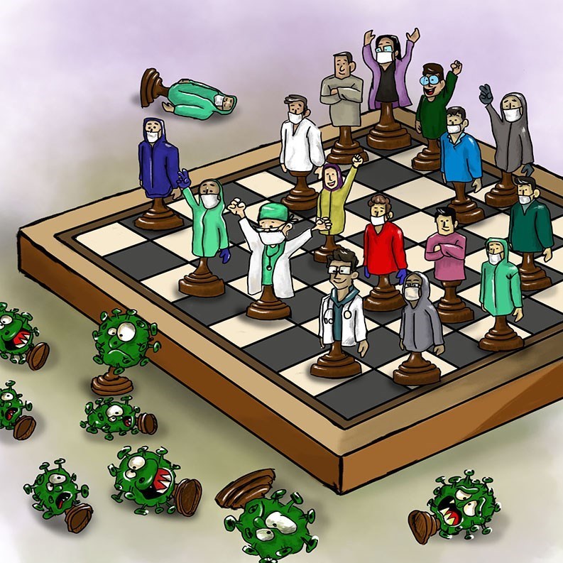 کاریکاتور , ویروس کرونا , هنرهای تجسمی , 