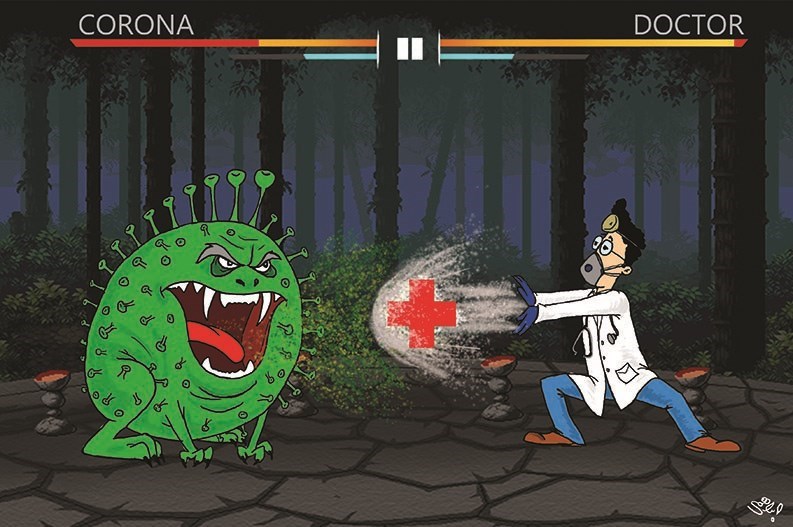 کاریکاتور , ویروس کرونا , هنرهای تجسمی , 