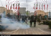 عملیات ضدعفونی ادارات و معابر عمومی محله نبرد