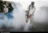 عملیات ضدعفونی معابر عمومی  و شهری محله نبرد تهران