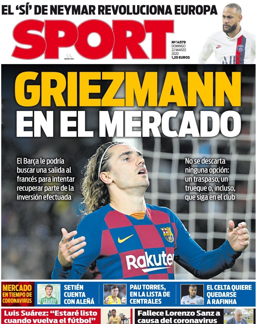 نیمار , تیم فوتبال بارسلونا , آنتوان گریزمان , تیم فوتبال پاری‌سن‌ژرمن , 