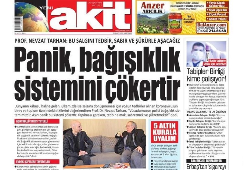 کشور ترکیه , ویروس کرونا ,