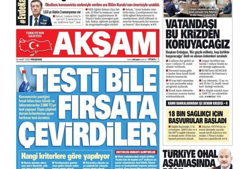 کشور ترکیه , ویروس کرونا ,